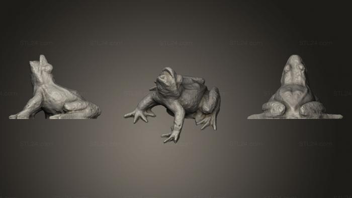 Статуэтки животных (Лягушка, STKJ_0407) 3D модель для ЧПУ станка